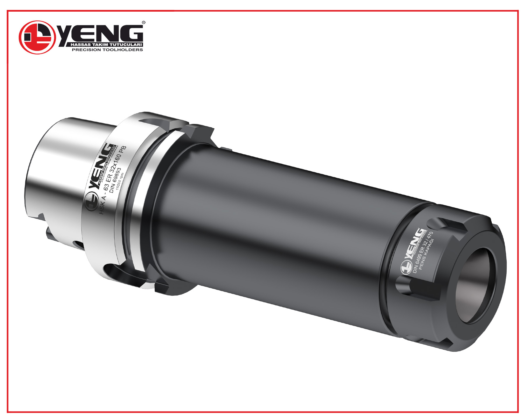 HSK A - 63 Pens Başlıklar / DIN 6499 ER A=160